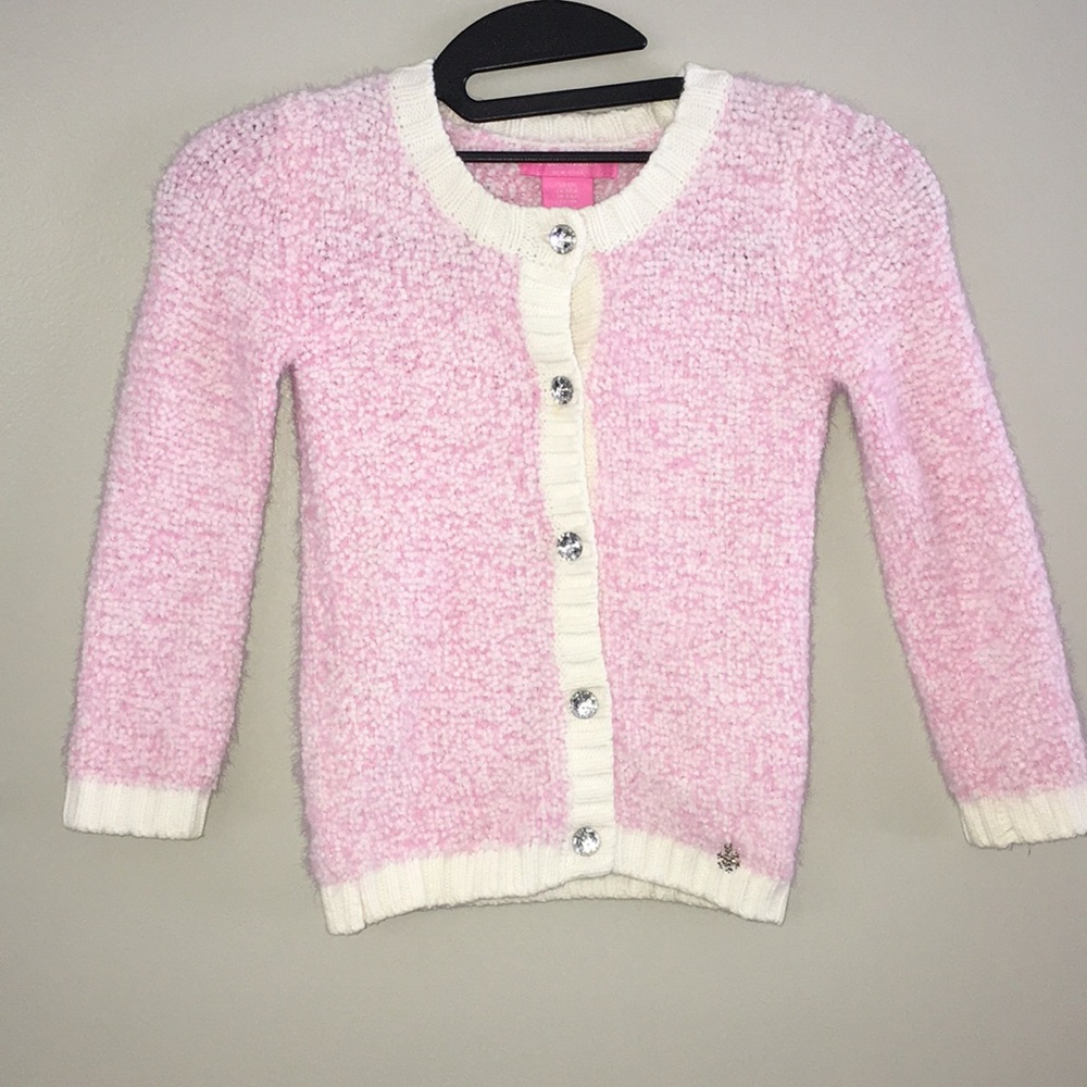 Pink button up cardigan size 4T